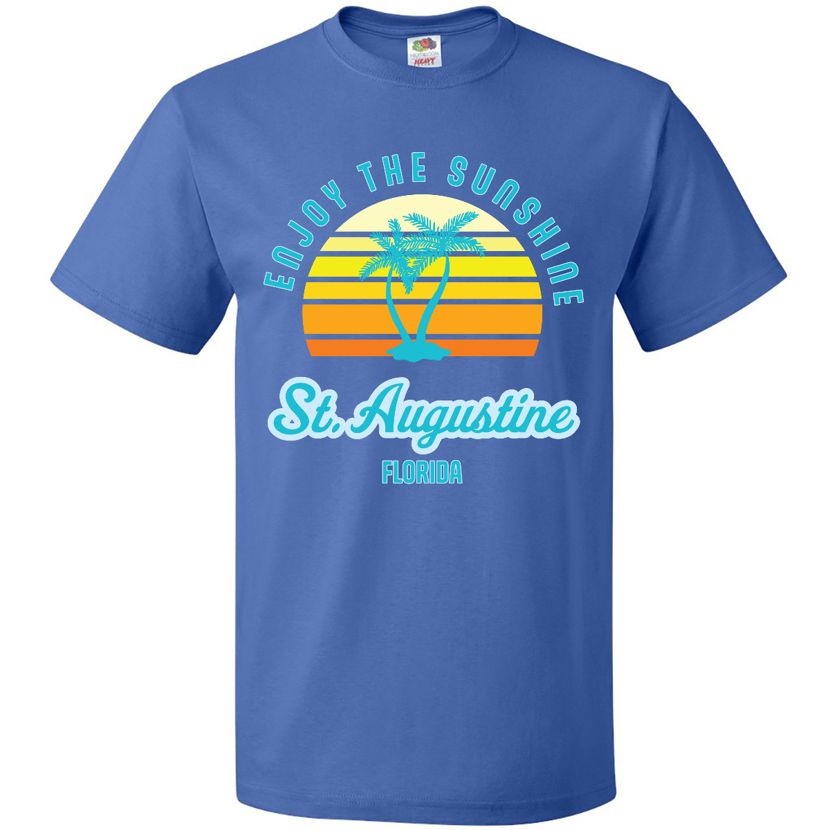 Inktastic Summer Enjoy The Sunshine St. Augustine Florida In Blue T-Shirt Ocean - Picture 6 of 10