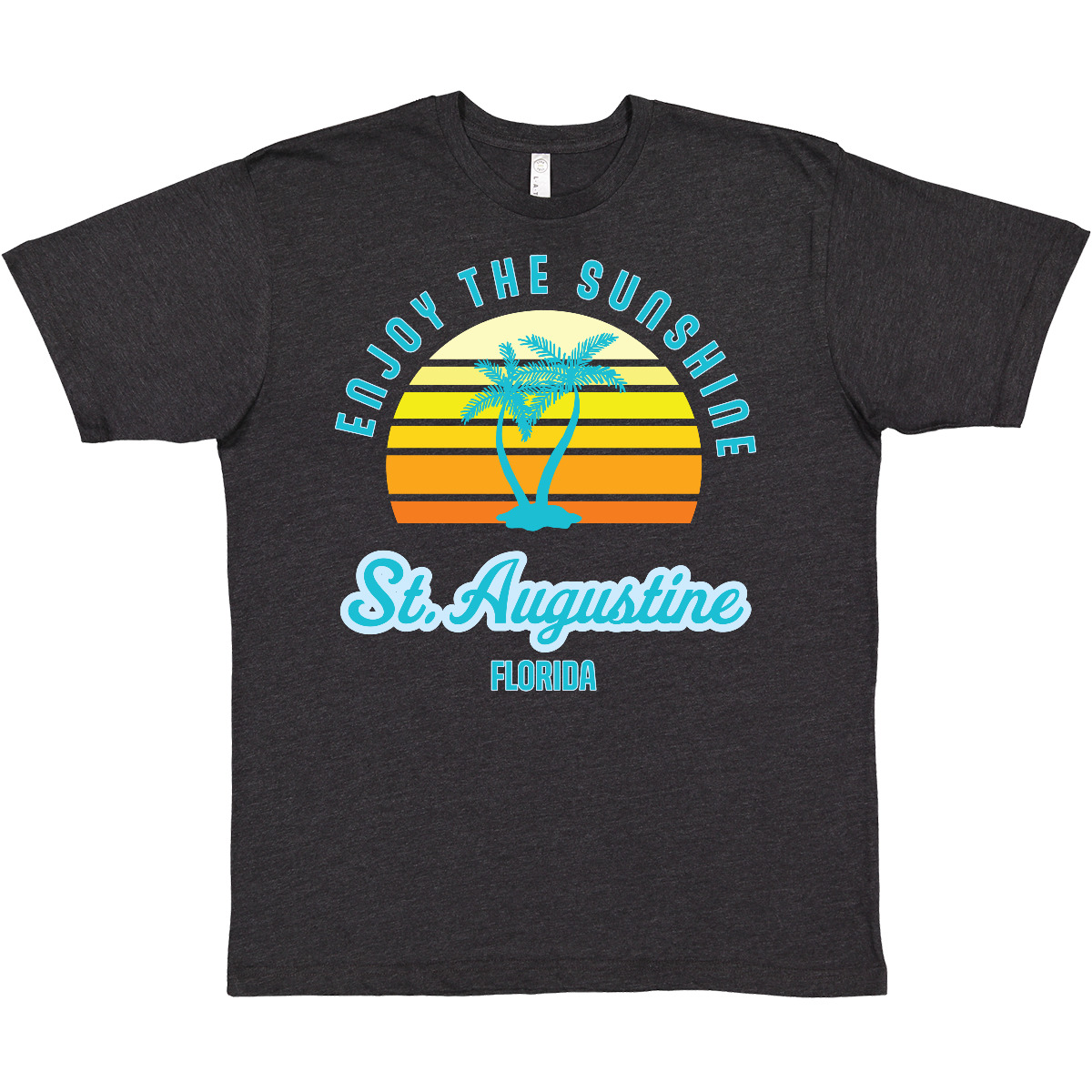 Inktastic Summer Enjoy The Sunshine St. Augustine Florida In Blue T-Shirt Ocean - Picture 9 of 10