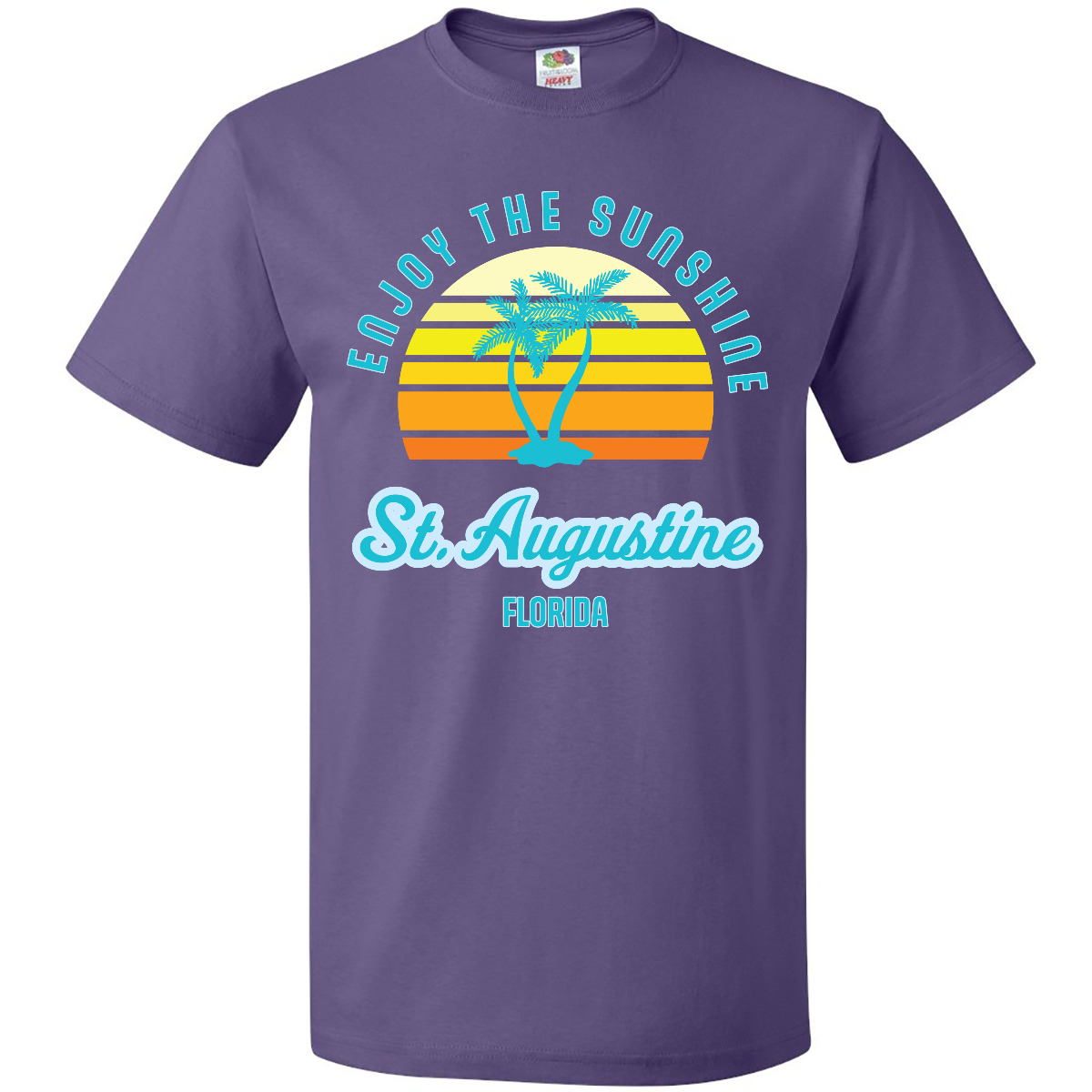 Inktastic Summer Enjoy The Sunshine St. Augustine Florida In Blue T-Shirt Ocean - Picture 5 of 10