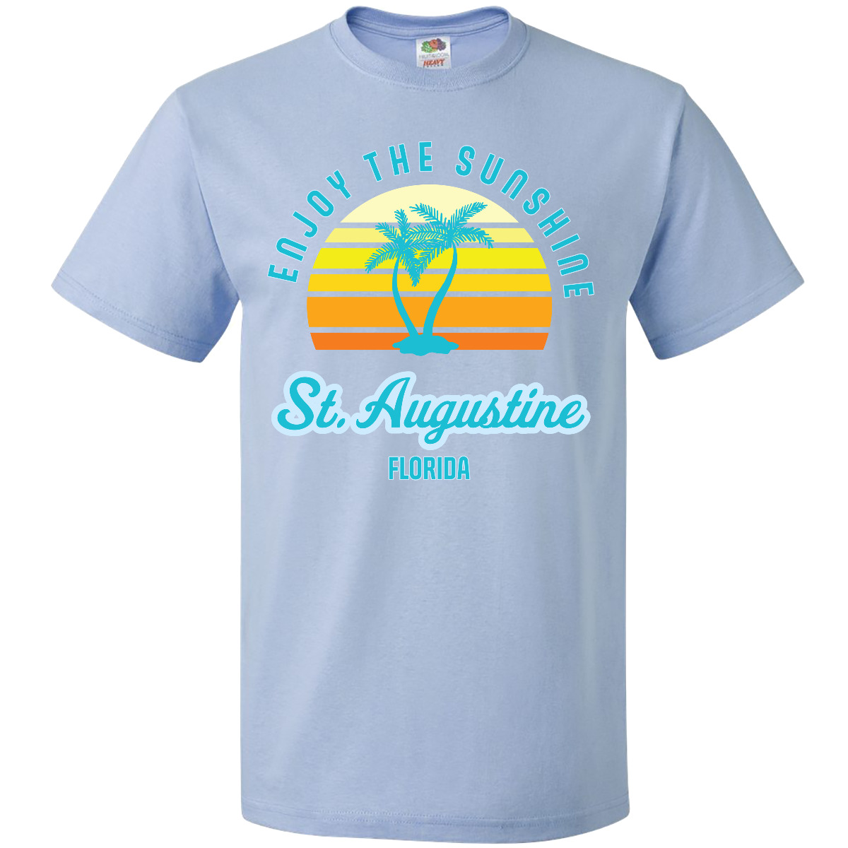 Inktastic Summer Enjoy The Sunshine St. Augustine Florida In Blue T-Shirt Ocean - Picture 2 of 10