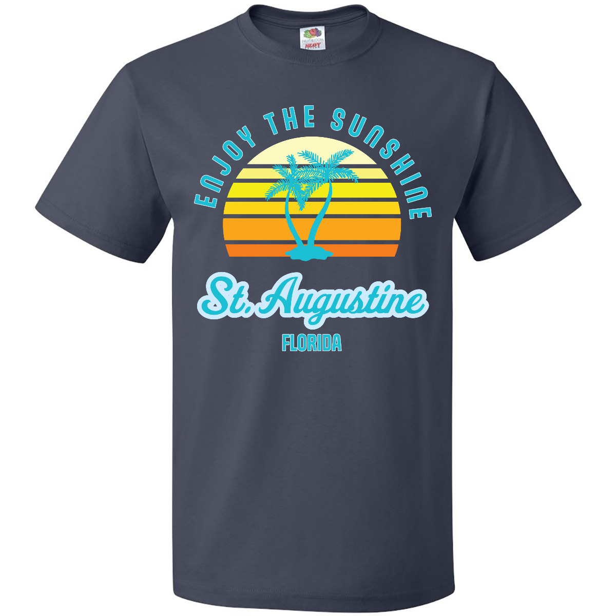 Inktastic Summer Enjoy The Sunshine St. Augustine Florida In Blue T-Shirt Ocean - Picture 3 of 10