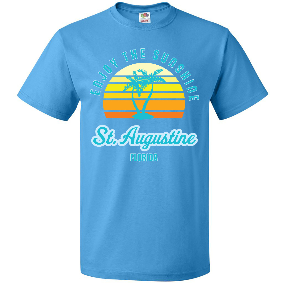 Inktastic Summer Enjoy The Sunshine St. Augustine Florida In Blue T-Shirt Ocean - Picture 4 of 10