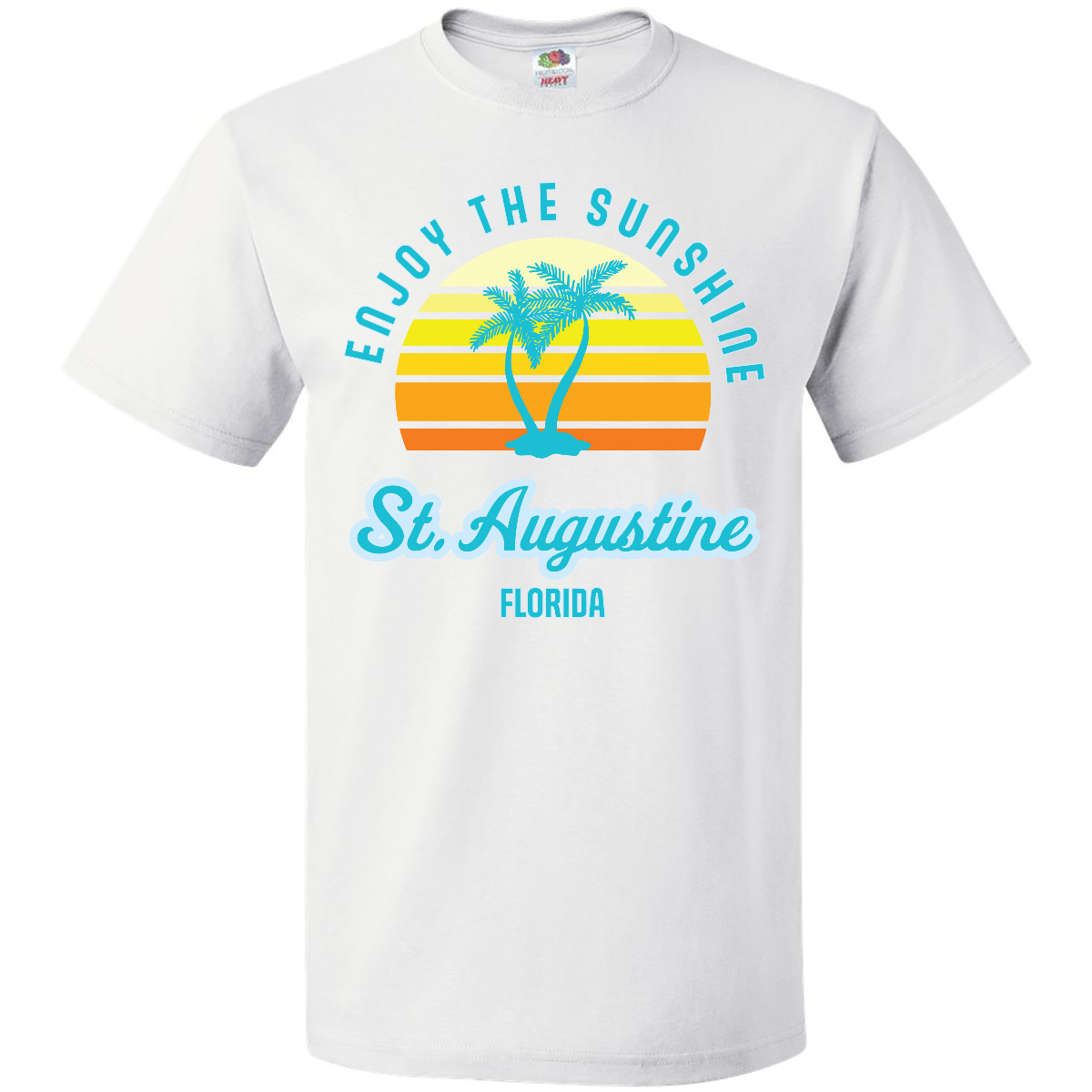 Inktastic Summer Enjoy The Sunshine St. Augustine Florida In Blue T-Shirt Ocean - Picture 10 of 10
