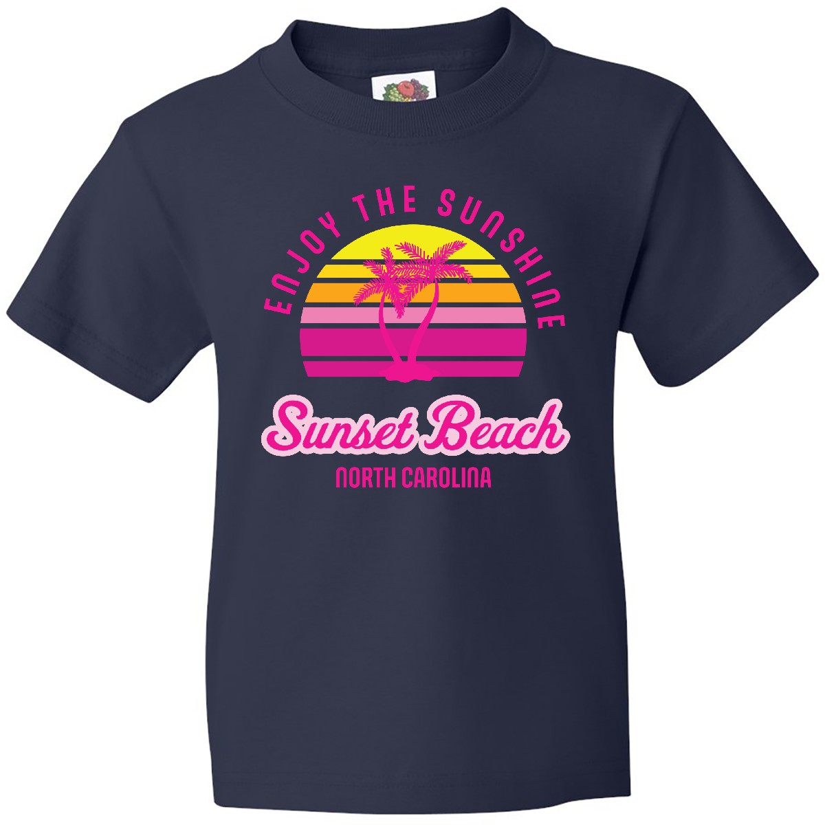 Inktastic Summer Enjoy The Sunshine Sunset Beach North Carolina Youth T-Shirt - Picture 3 of 7