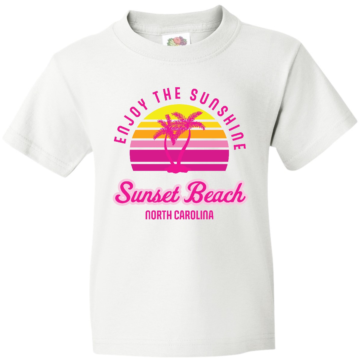 Inktastic Summer Enjoy The Sunshine Sunset Beach North Carolina Youth T-Shirt - Picture 7 of 7