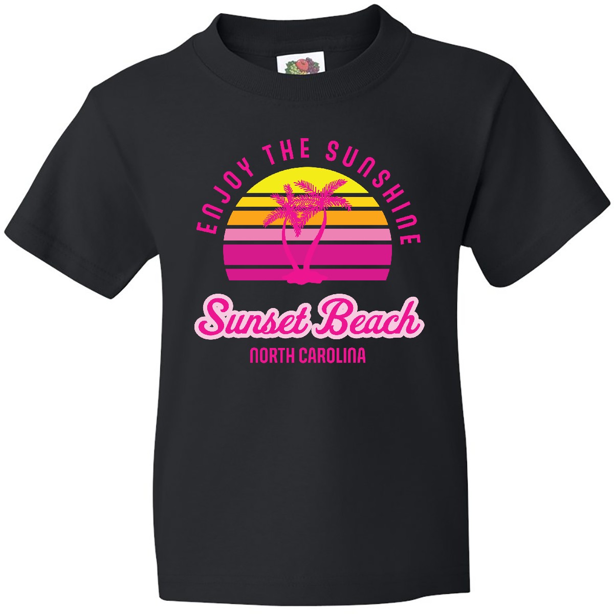 Inktastic Summer Enjoy The Sunshine Sunset Beach North Carolina Youth T-Shirt - Picture 2 of 7