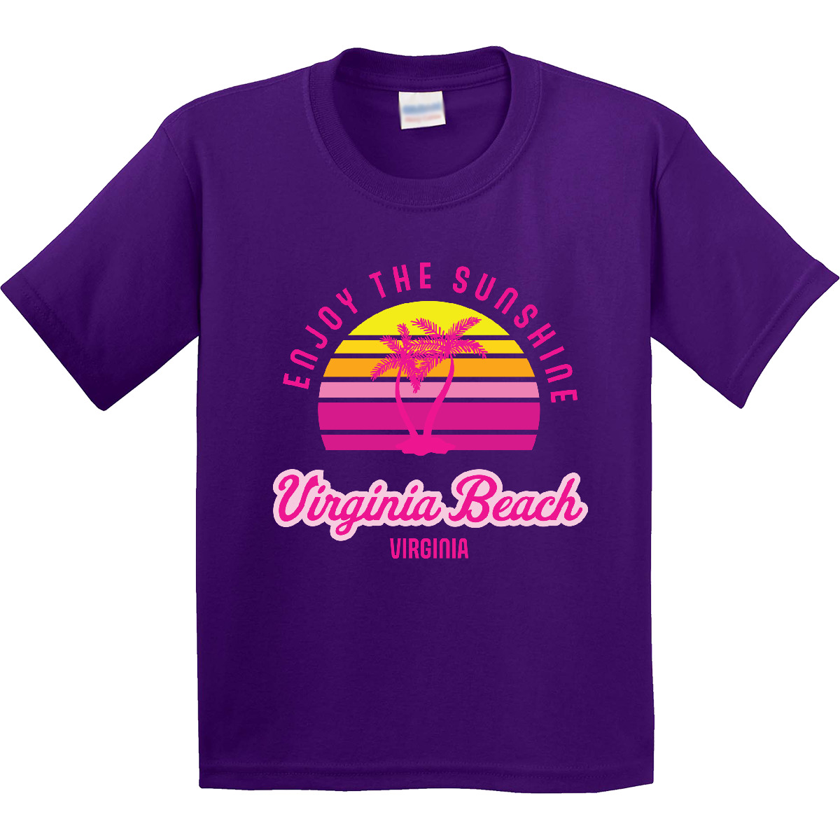 Inktastic Summer Enjoy The Sunshine Virginia Beach Virginia In Youth T-Shirt Tee - Picture 5 of 7