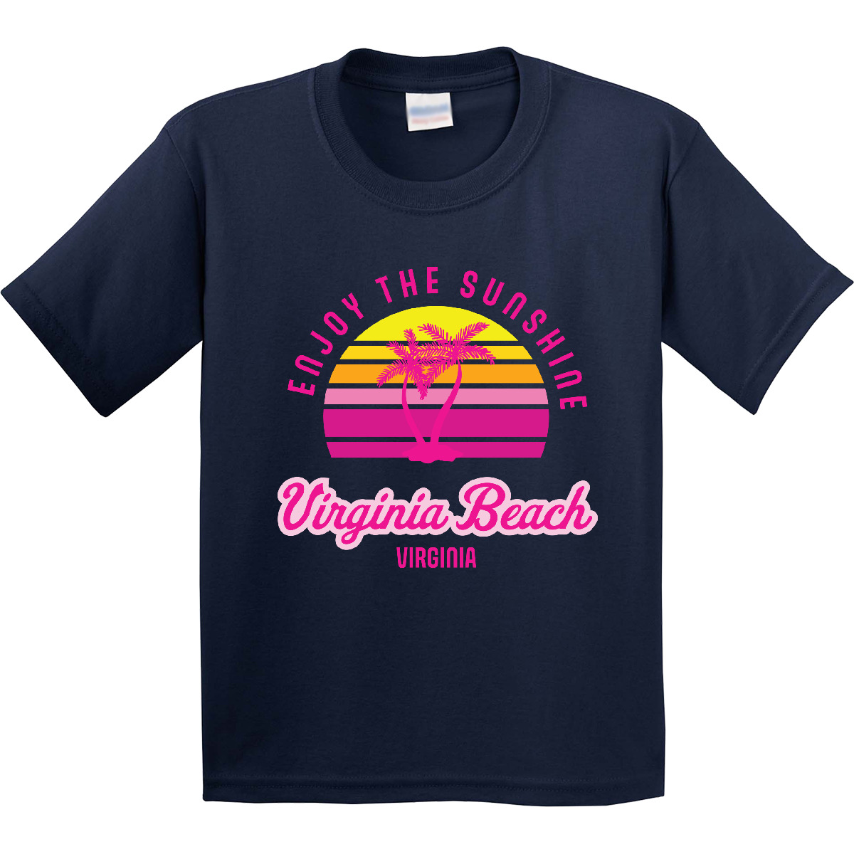 Inktastic Summer Enjoy The Sunshine Virginia Beach Virginia In Youth T-Shirt Tee - Picture 3 of 7