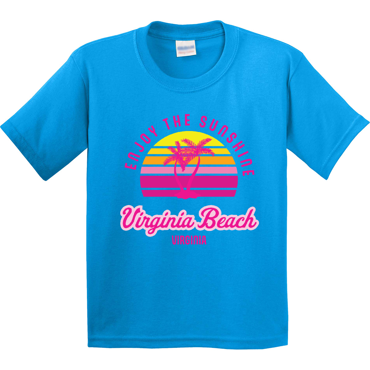 Inktastic Summer Enjoy The Sunshine Virginia Beach Virginia In Youth T-Shirt Tee - Picture 4 of 7