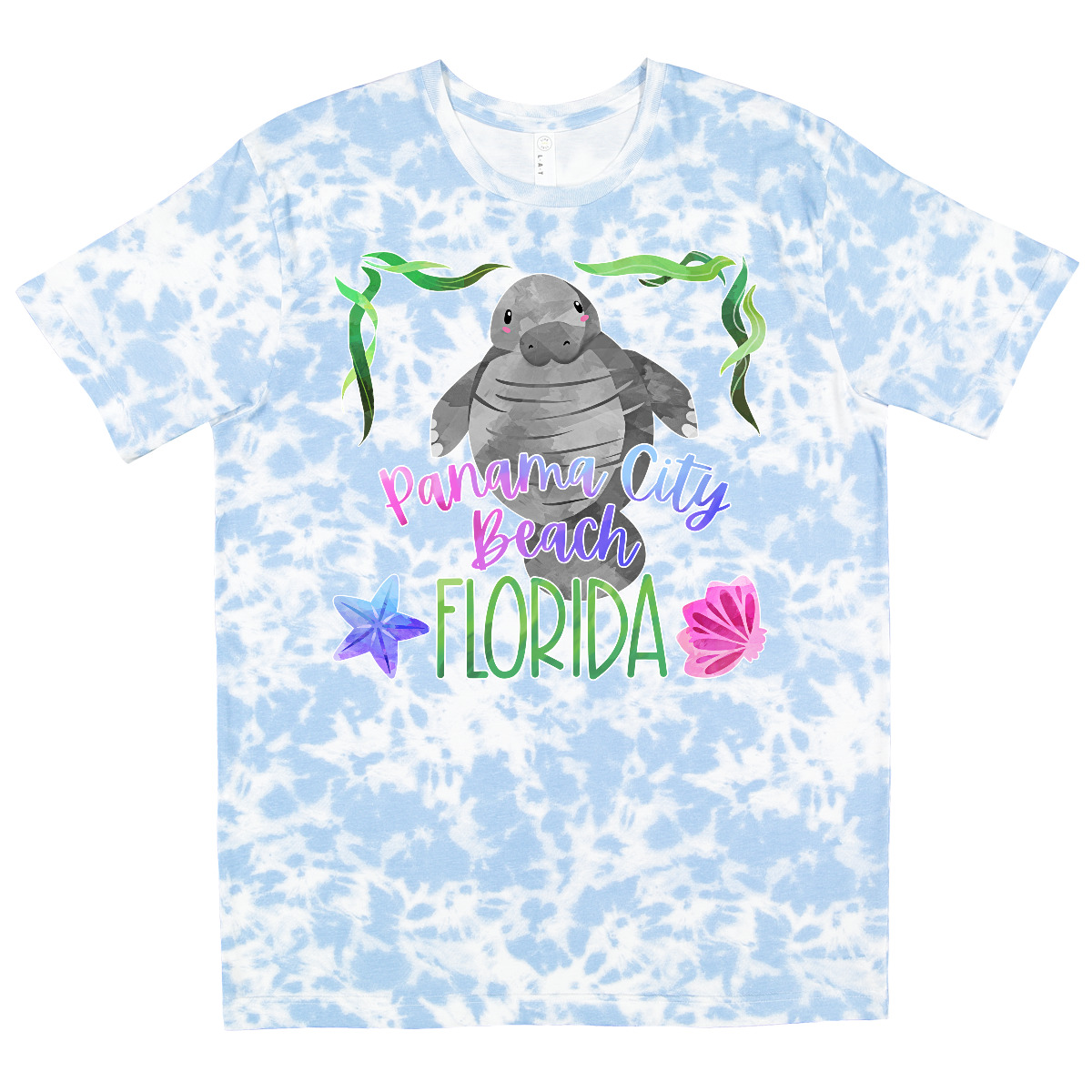 Inktastic Panama City Beach Florida Cute Swimming Manatee T-Shirt Summer State - Picture 8 of 10