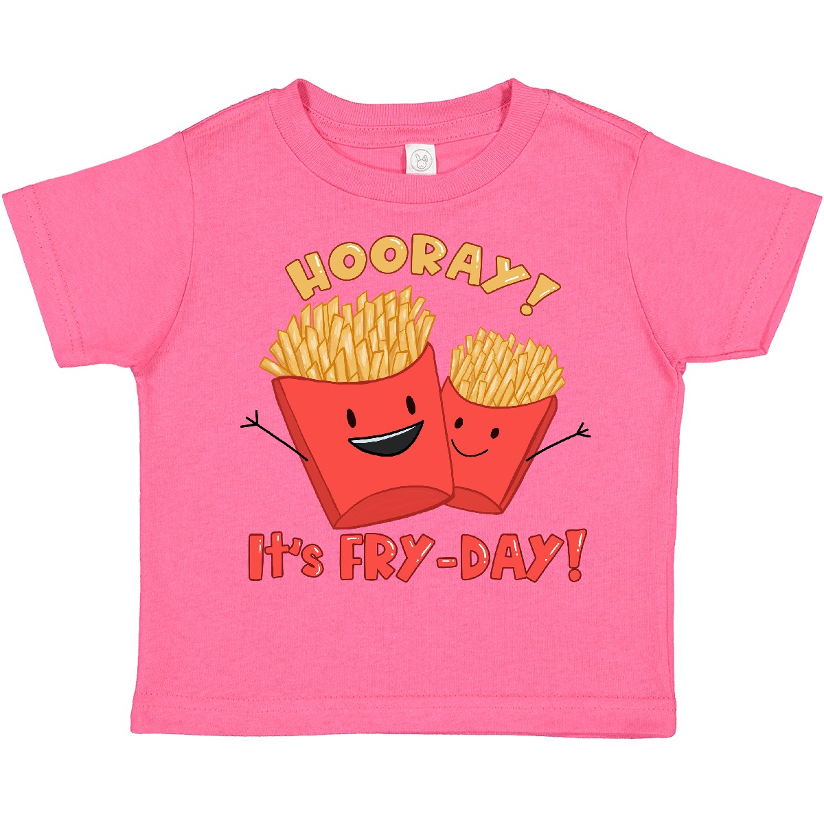 Inktastic Hooray! It's Fry-Day With Cute Fries Toddler T-Shirt Humor Pun Lover - Picture 3 of 6