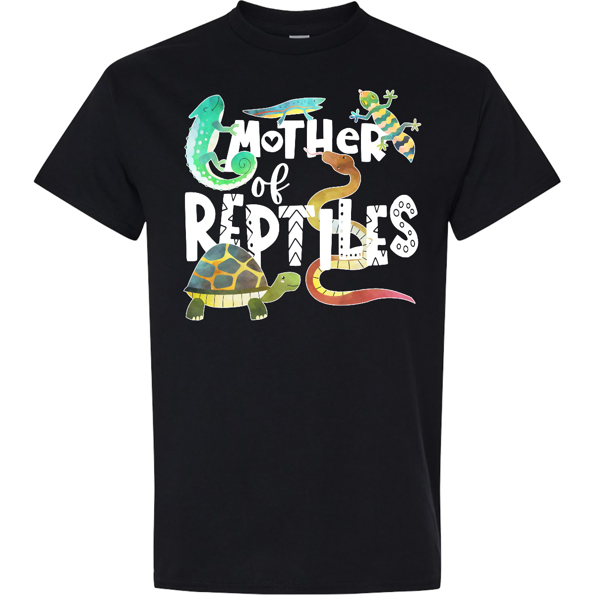 Inktastic Mother Of Reptiles Cute Turtle, Lizards, Snake T-Shirt Mothers Other