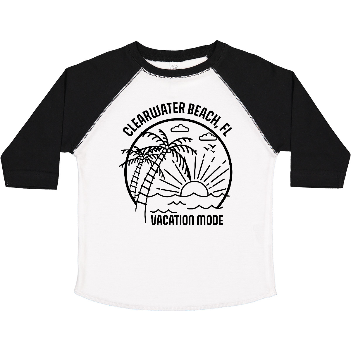 Camiseta transparente para niños pequeños Inktastic Summer Vacation Mode Clearwater Beach Florida - Imagen 10 de 10