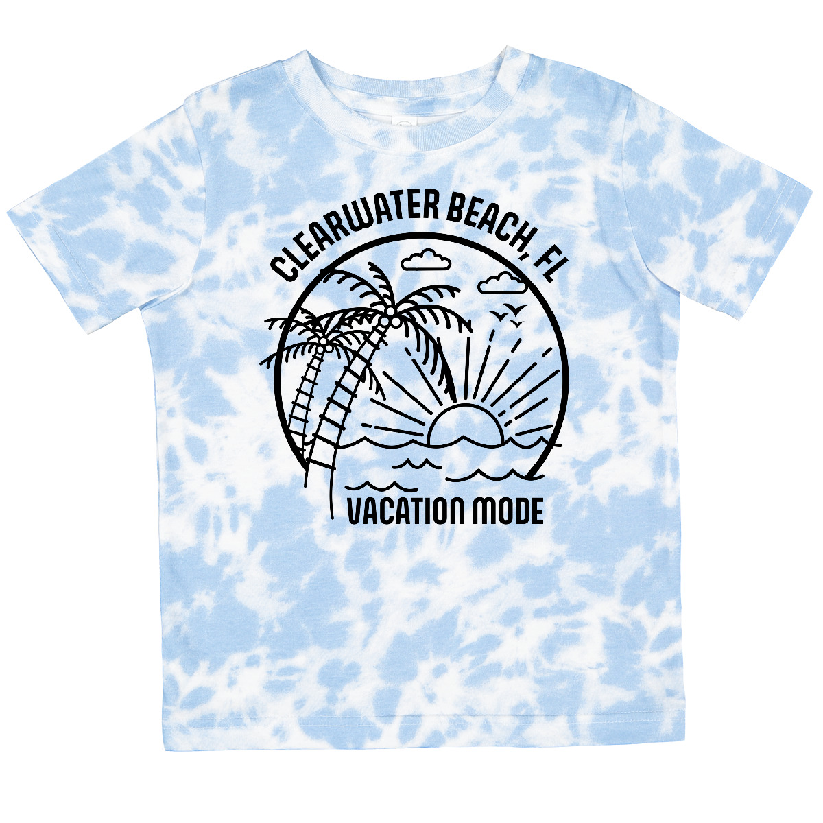Camiseta transparente para niños pequeños Inktastic Summer Vacation Mode Clearwater Beach Florida - Imagen 8 de 10