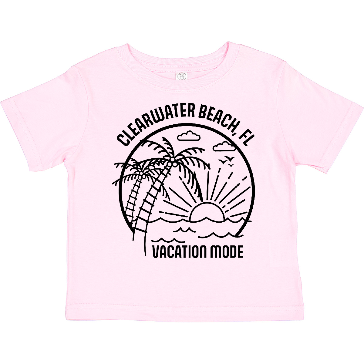 Camiseta transparente para niños pequeños Inktastic Summer Vacation Mode Clearwater Beach Florida - Imagen 7 de 10