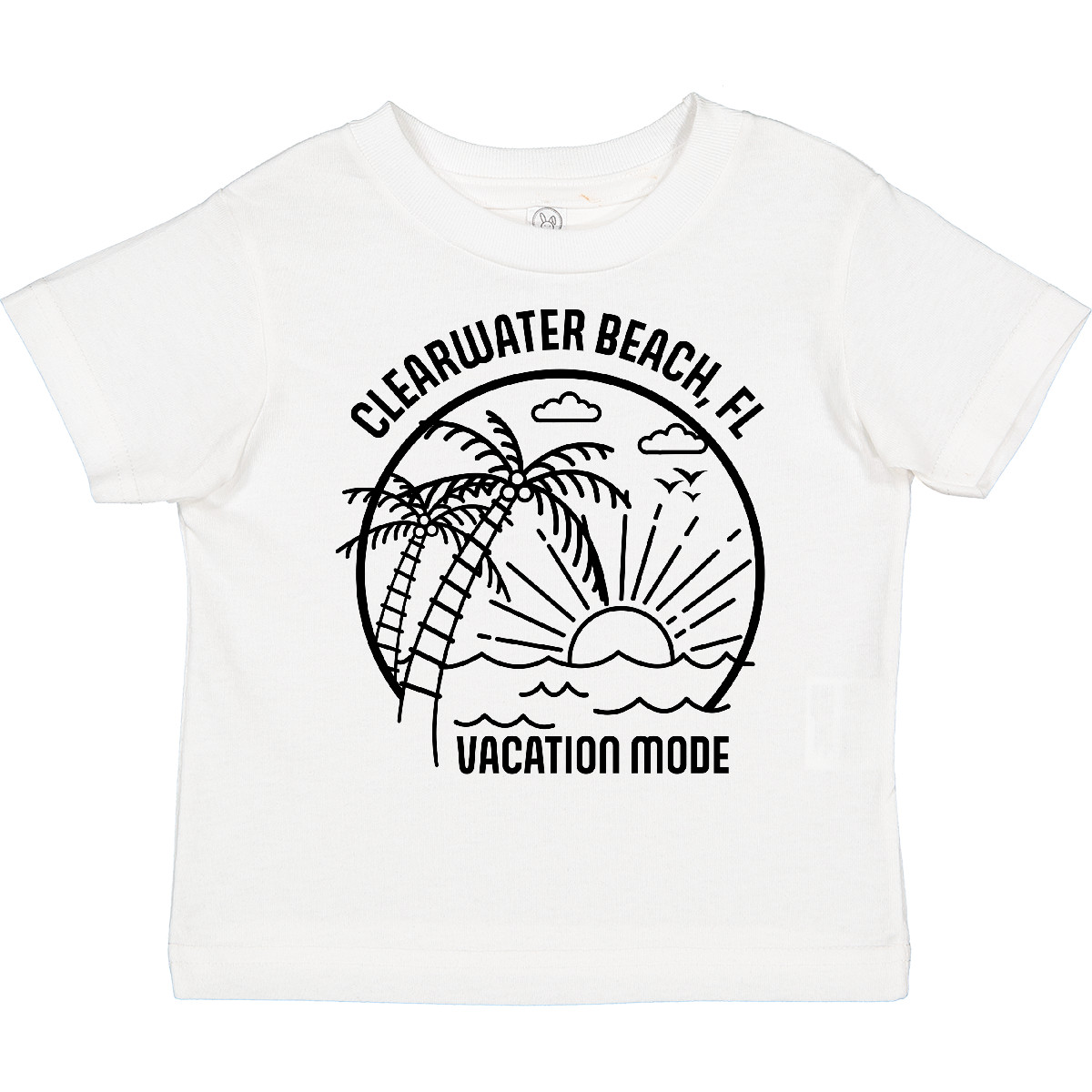 Camiseta transparente para niños pequeños Inktastic Summer Vacation Mode Clearwater Beach Florida - Imagen 9 de 10