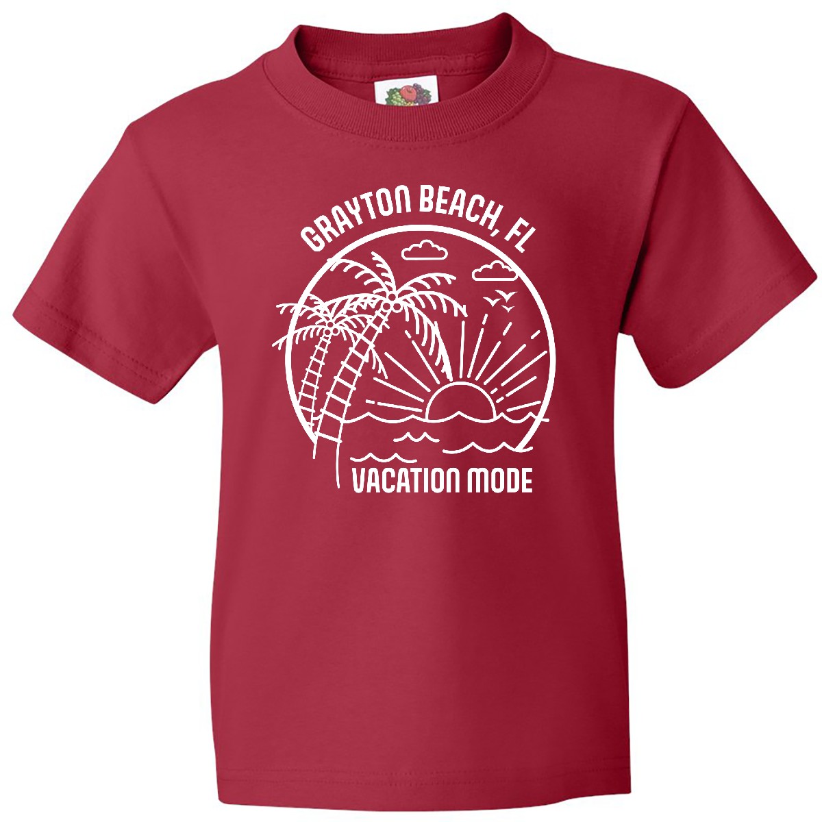 Inktastic Summer Vacation Mode Grayton Beach Florida Youth T-Shirt Sunshine Fun - Picture 6 of 9