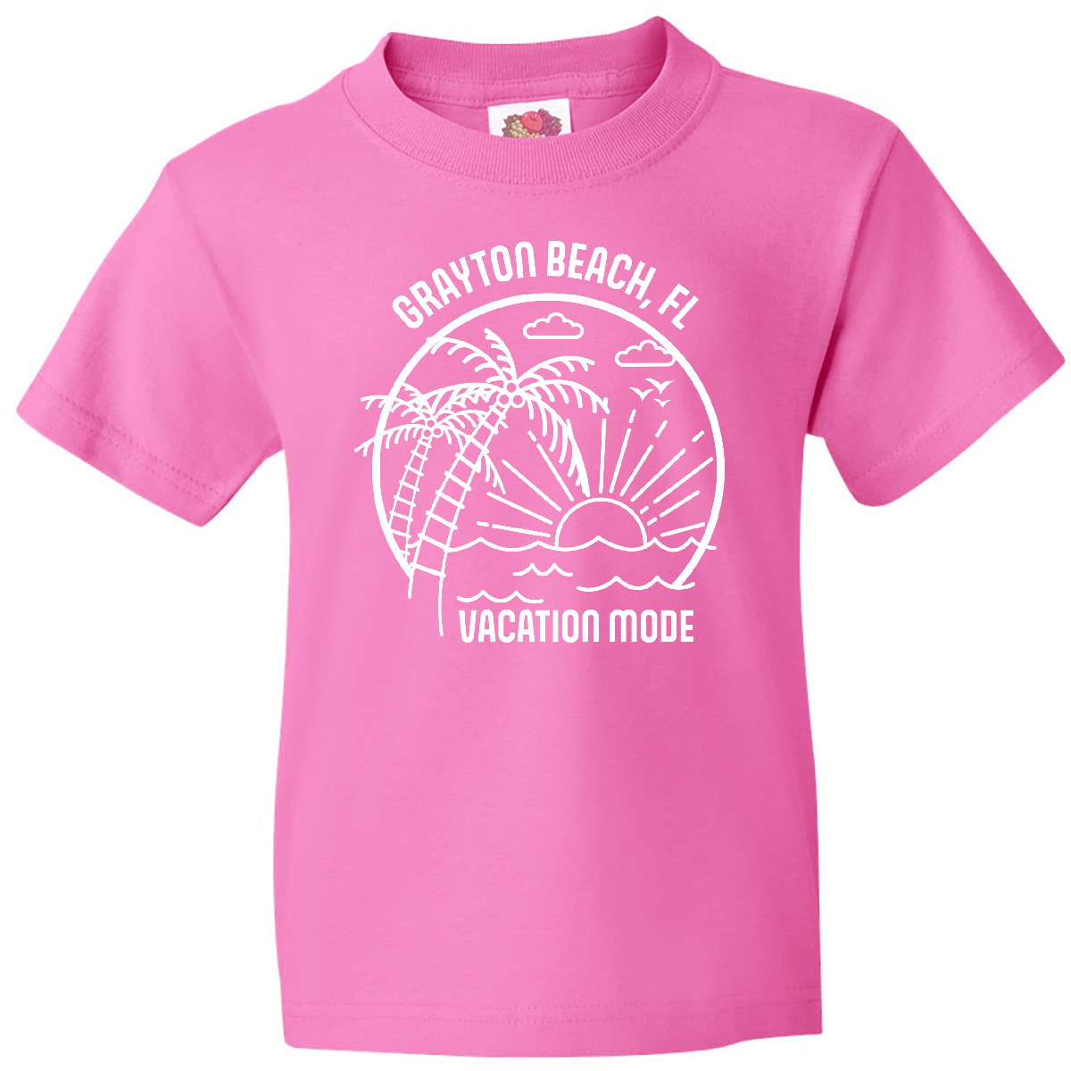 Inktastic Summer Vacation Mode Grayton Beach Florida Youth T-Shirt Sunshine Fun - Picture 2 of 9