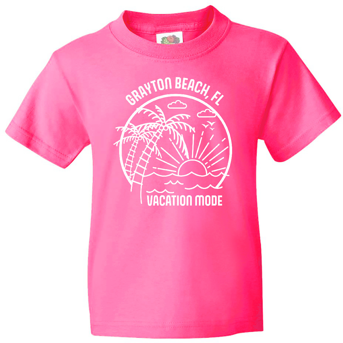 Inktastic Summer Vacation Mode Grayton Beach Florida Youth T-Shirt Sunshine Fun - Picture 4 of 9