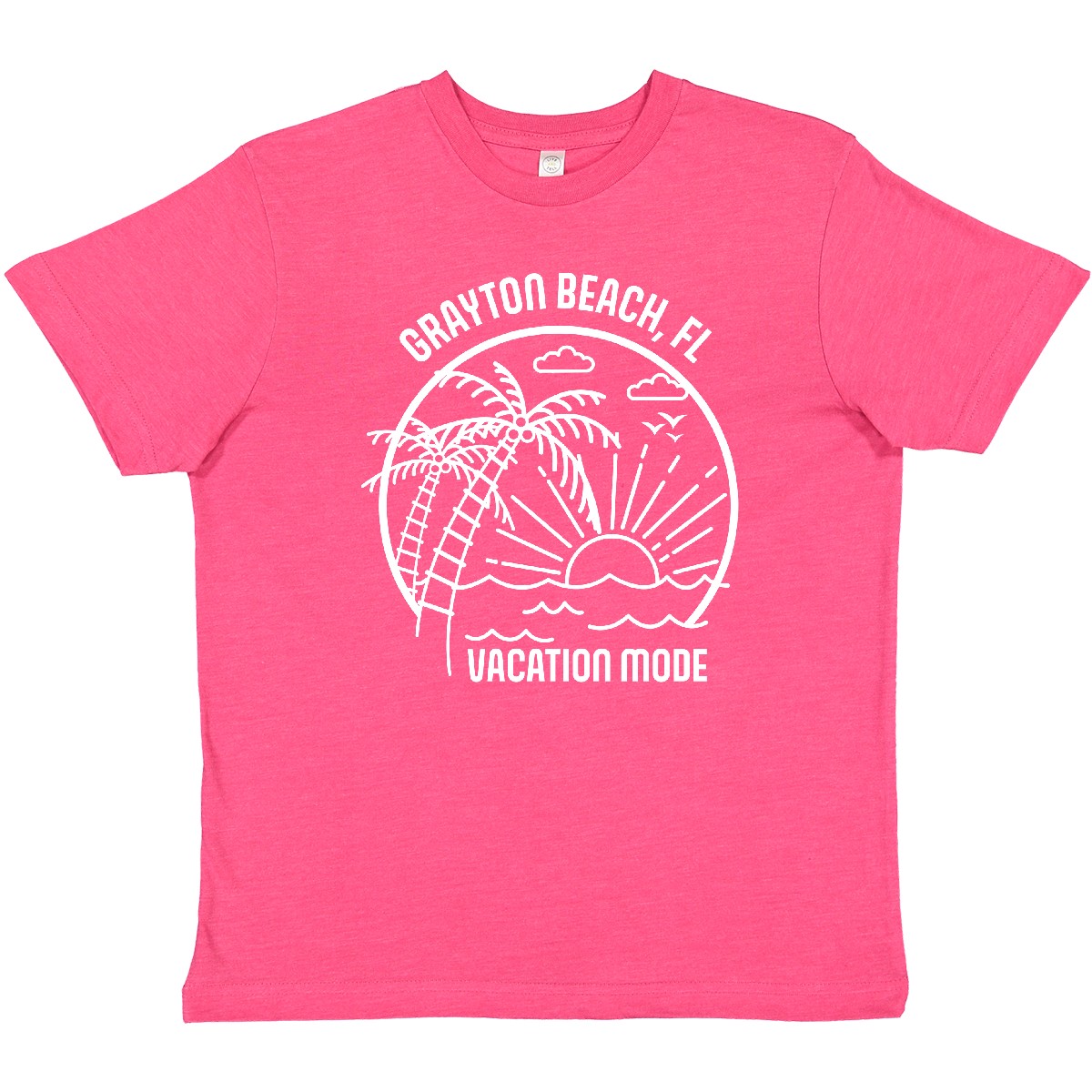 Inktastic Summer Vacation Mode Grayton Beach Florida Youth T-Shirt Sunshine Fun - Picture 8 of 9