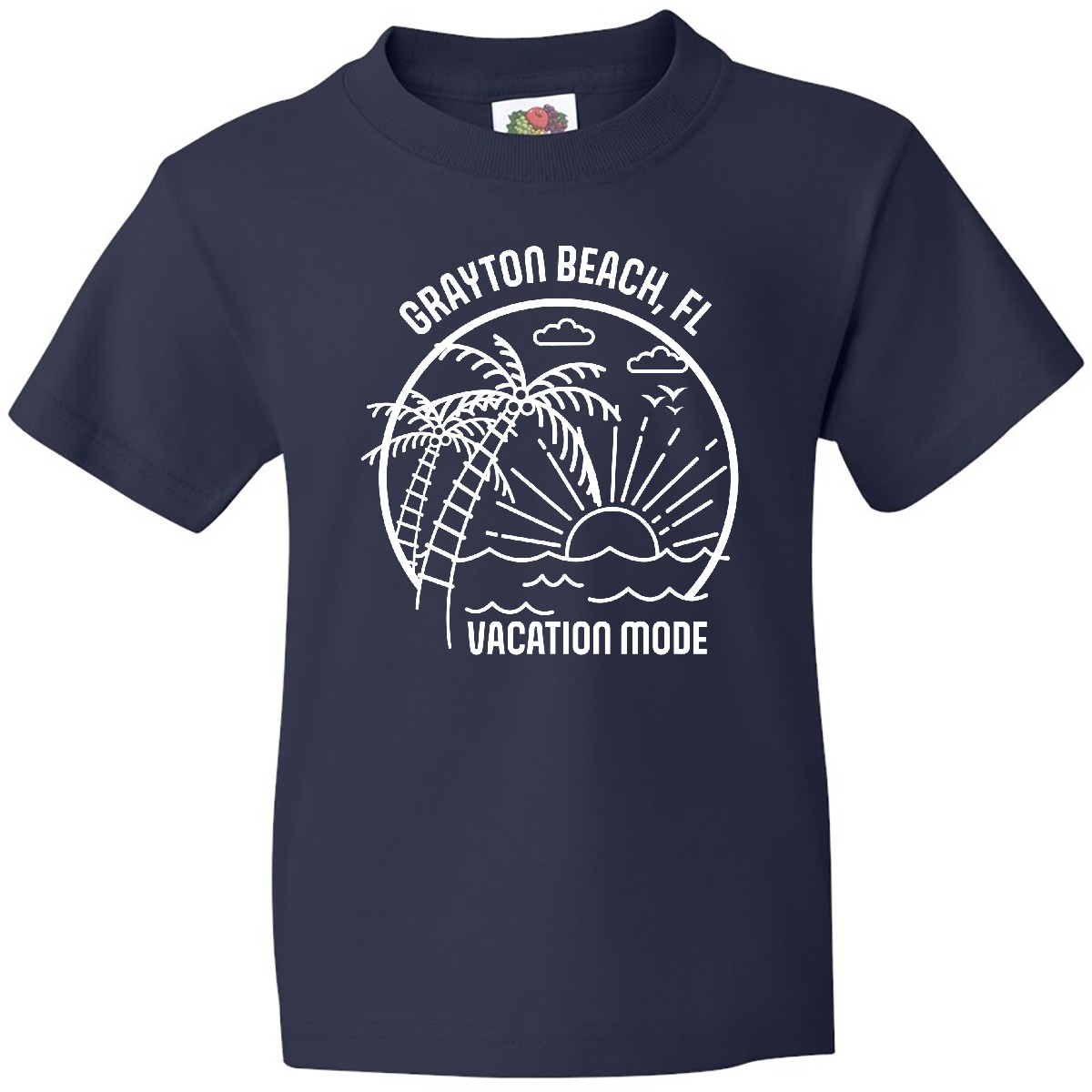 Inktastic Summer Vacation Mode Grayton Beach Florida Youth T-Shirt Sunshine Fun - Picture 3 of 9