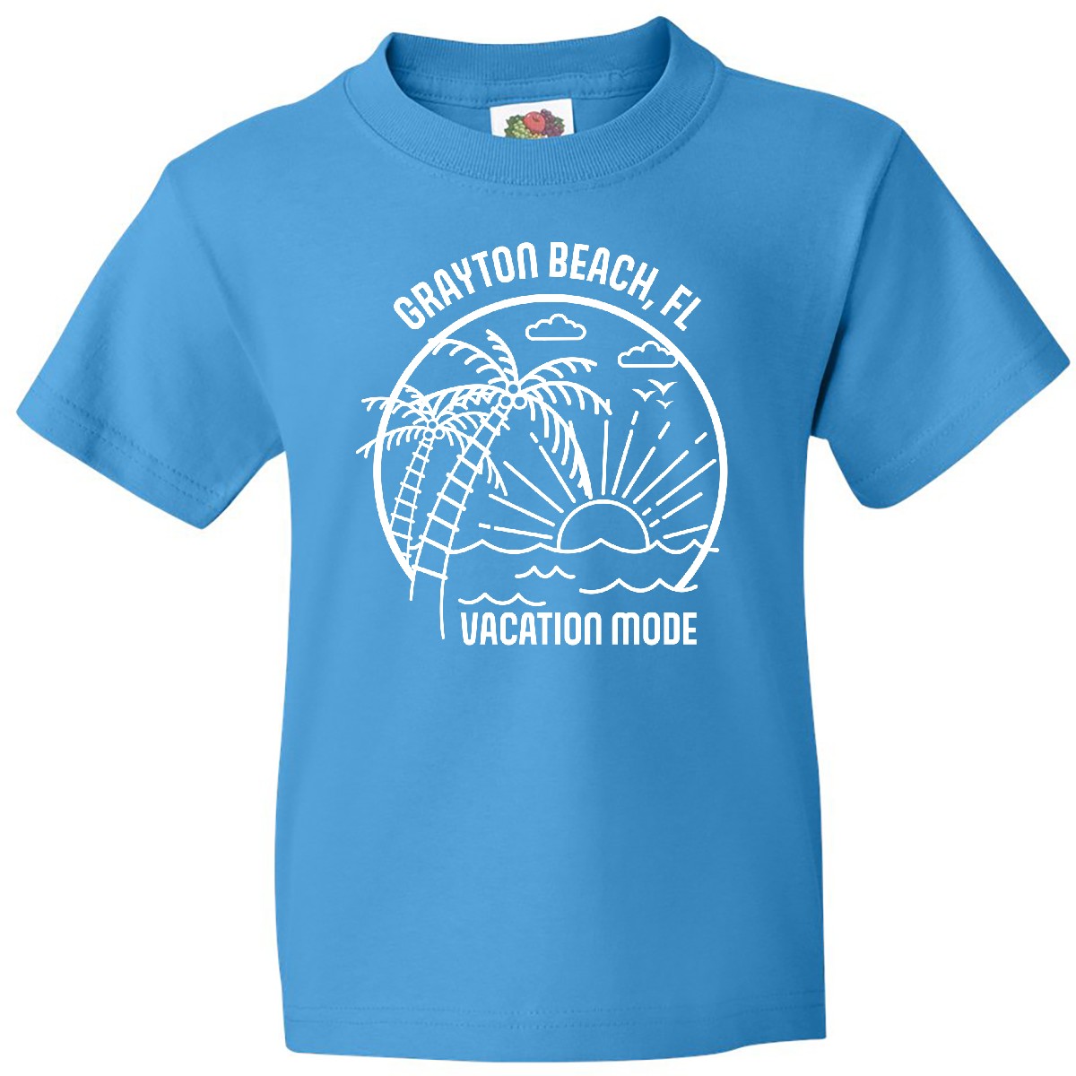 Inktastic Summer Vacation Mode Grayton Beach Florida Youth T-Shirt Sunshine Fun - Picture 5 of 9