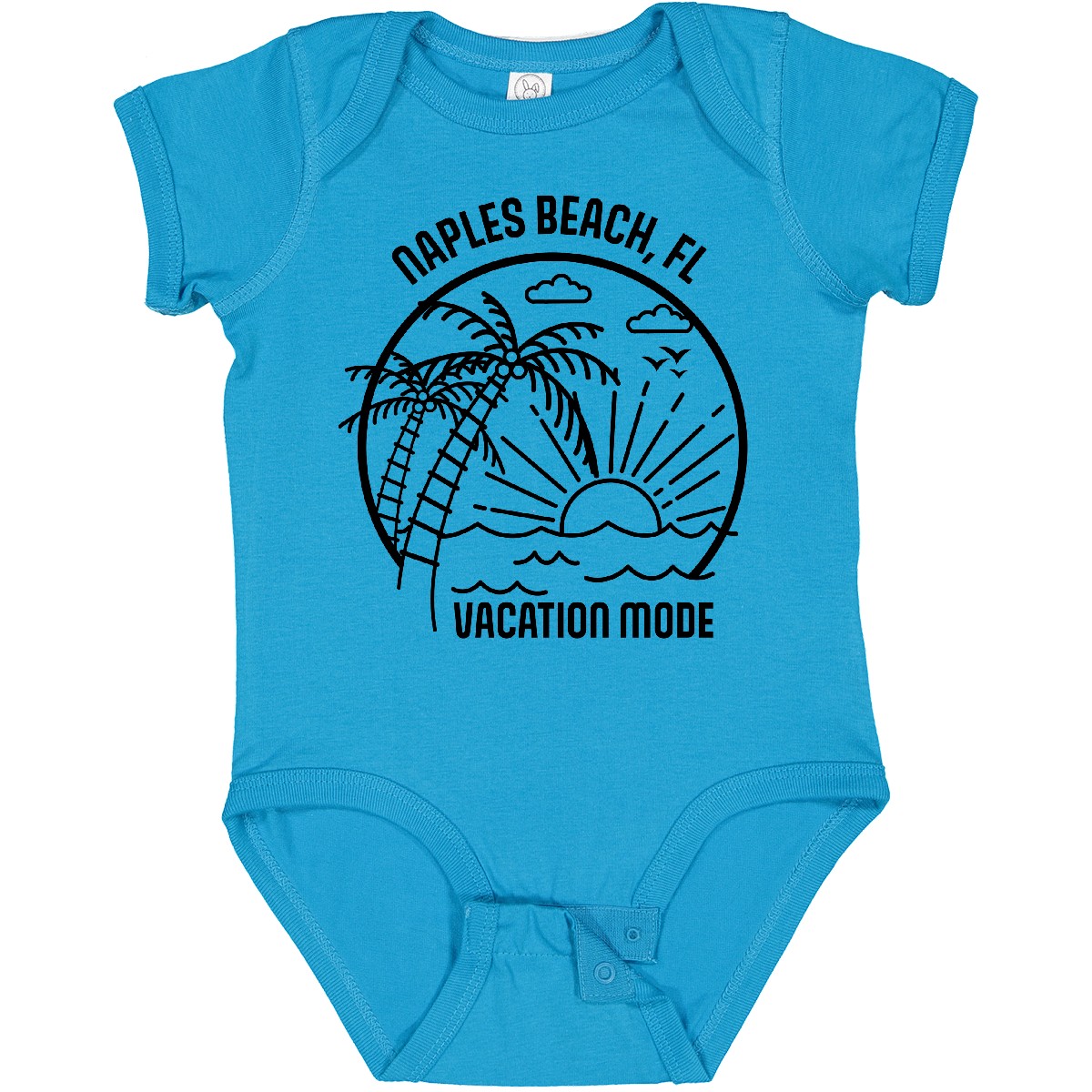 Inktastic Summer Vacation Mode Naples Beach Florida Baby Bodysuit Sunshine Fun - Bild 12 von 13