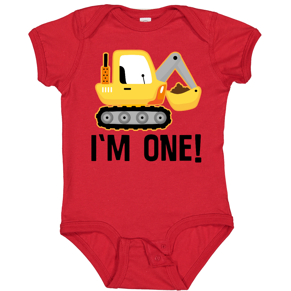 Inktastic 1st Birthday Construction Truck Boy Outfit Baby Bodysuit 1 Year Old - Picture 8 of 10