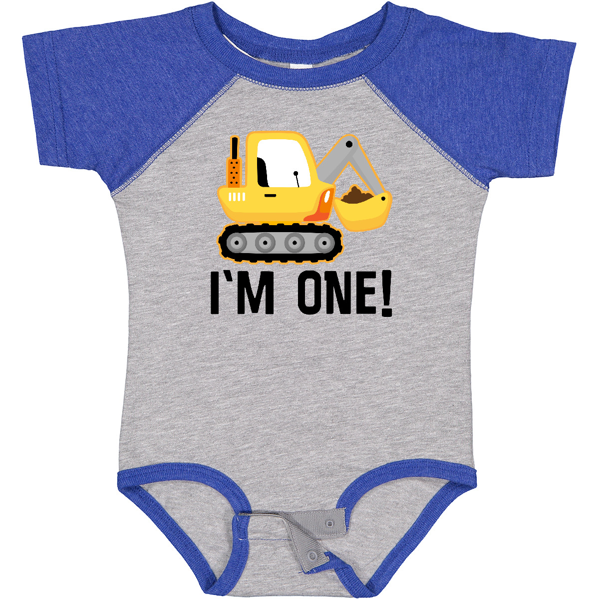 Inktastic 1st Birthday Construction Truck Boy Outfit Baby Bodysuit 1 Year Old - Picture 3 of 10