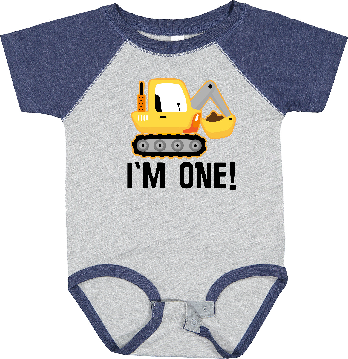 Inktastic 1st Birthday Construction Truck Boy Outfit Baby Bodysuit 1 Year Old - Picture 2 of 10