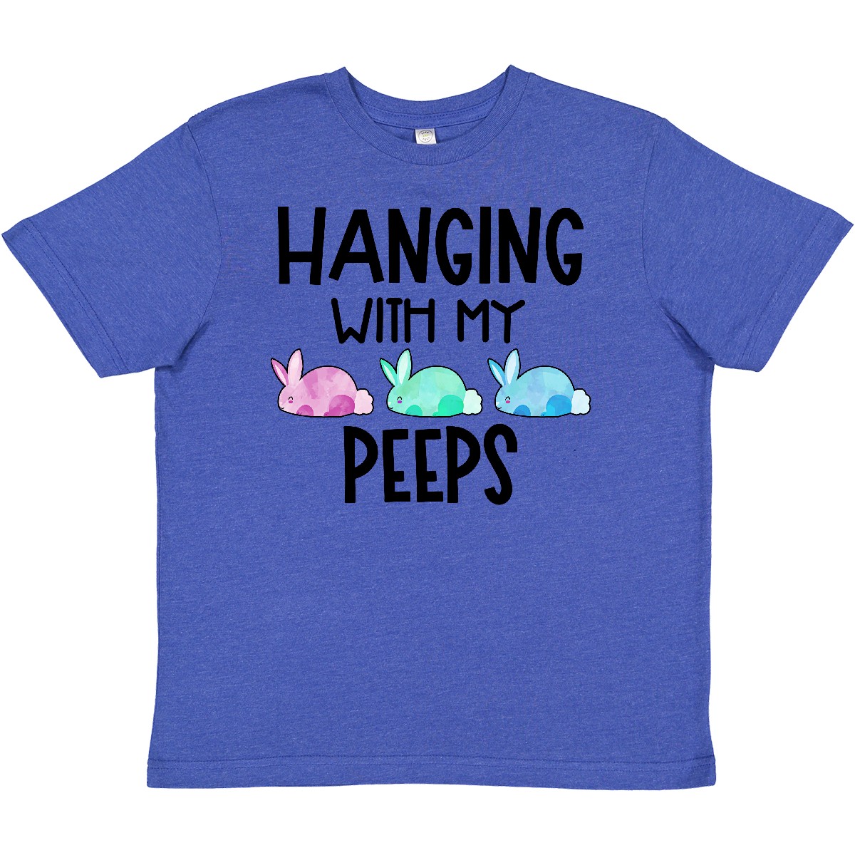 Inktastic Easter Hanging With My Peeps Pastel Bunnies Youth T-Shirt Happy April - Picture 9 of 9