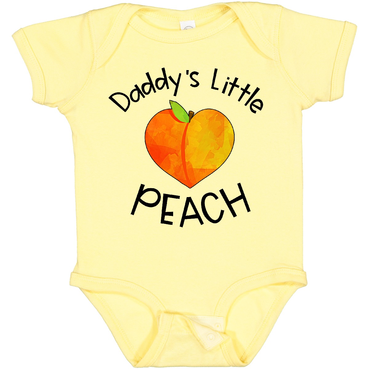 Inktastic Daddy’s Little Peach Cute Peach Heart Baby Bodysuit Food Dad Daddy Fun