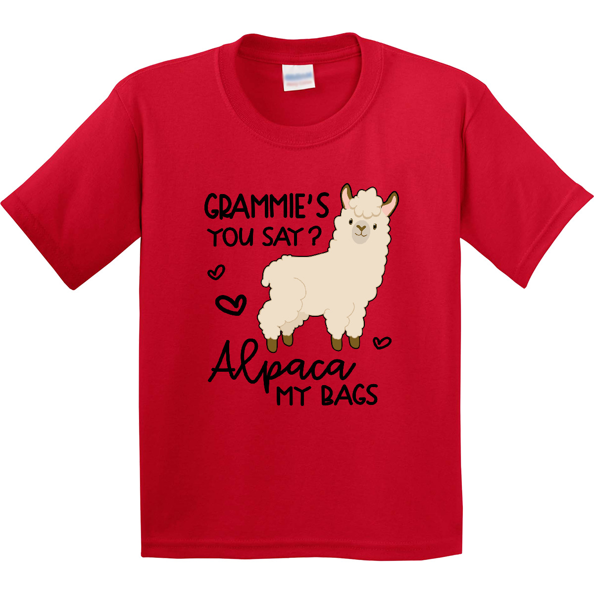 Inktastic Grammie's You Say Alpaca My Bags Youth T-Shirt Animals Llama Grandmas - Picture 5 of 8