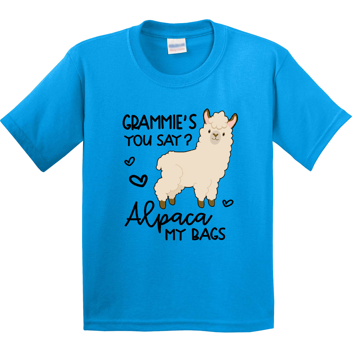 Inktastic Grammie's You Say Alpaca My Bags Youth T-Shirt Animals Llama Grandmas - Picture 4 of 8