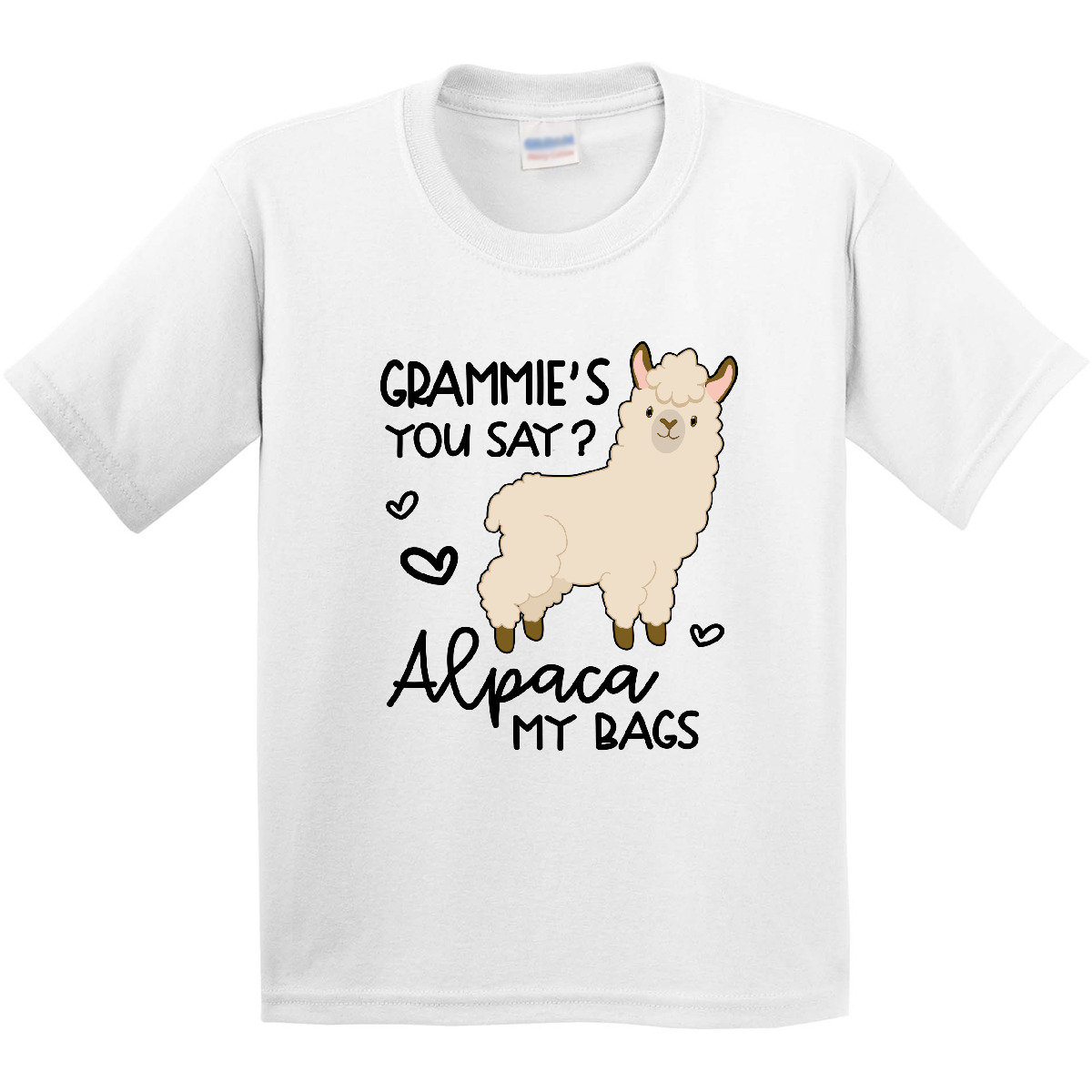 Inktastic Grammie's You Say Alpaca My Bags Youth T-Shirt Animals Llama Grandmas - Picture 8 of 8