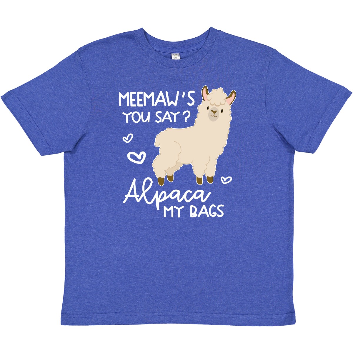 Inktastic Meemaw's You Say Alpaca My Bags Youth T-Shirt Animals Llama Cute House - Picture 10 of 10