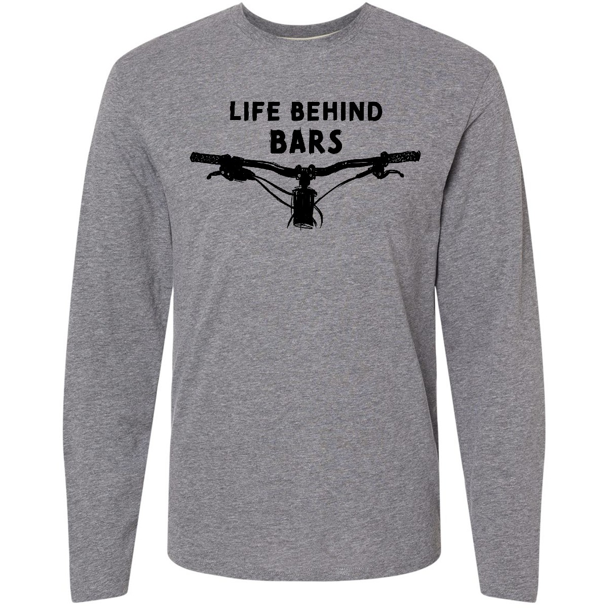 Inktastic Life Behind Bars Mountainbike Langarmshirt Camping Hobbys Tee - Bild 4 von 5