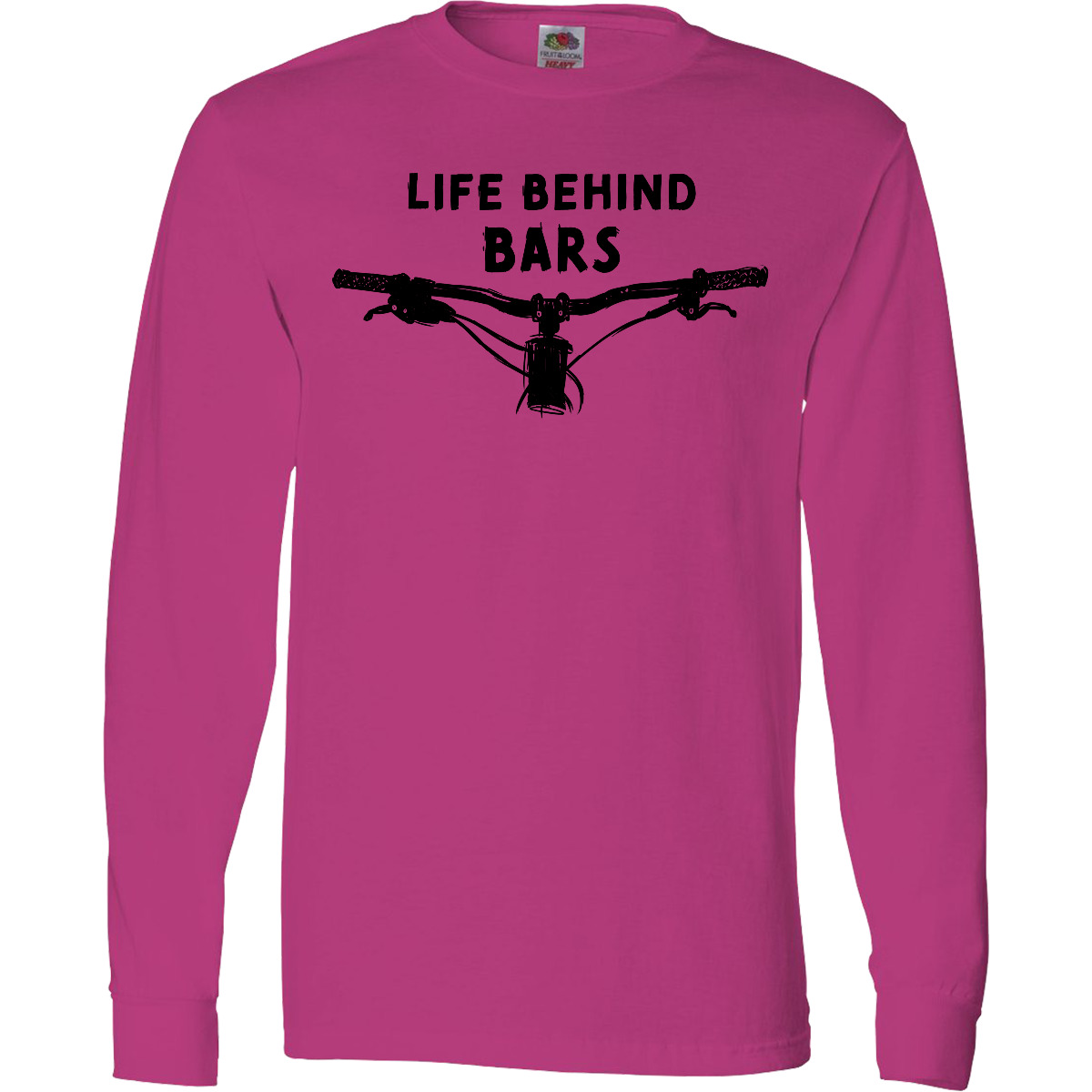 Inktastic Life Behind Bars Mountainbike Langarmshirt Camping Hobbys Tee - Bild 3 von 5