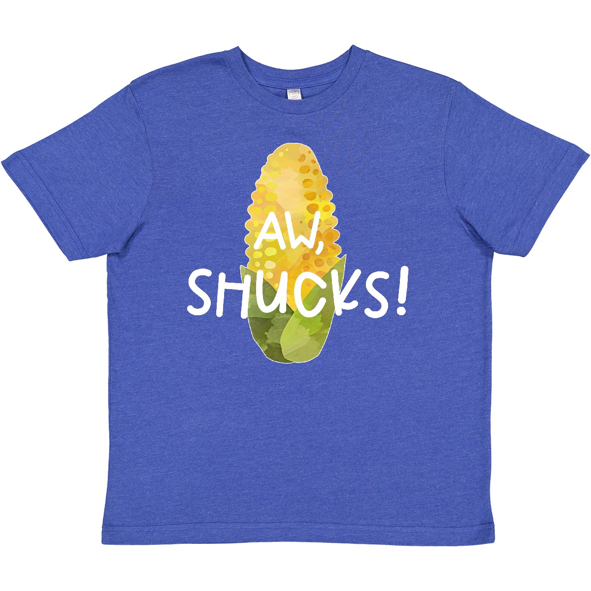 Inktastic Aw, Shucks! Corn On The Cob Humor Youth T-Shirt Farming Farm Harvest - Picture 7 of 7