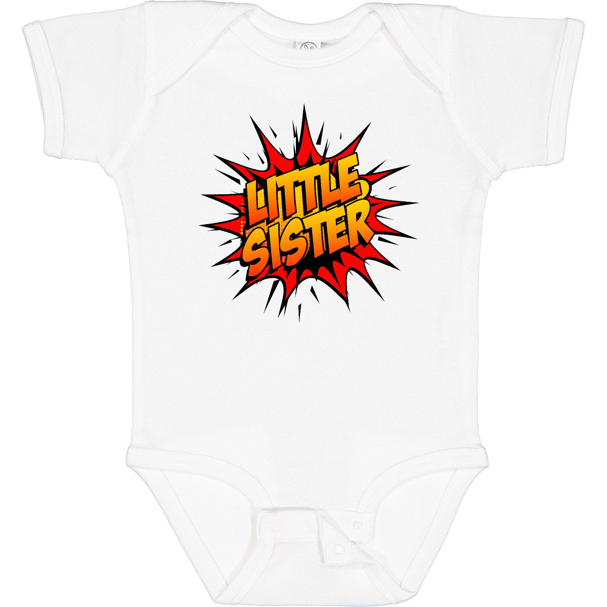 Inktastic Little Sister Super Hero Infant Creeper Superhero Comic Book One-piece