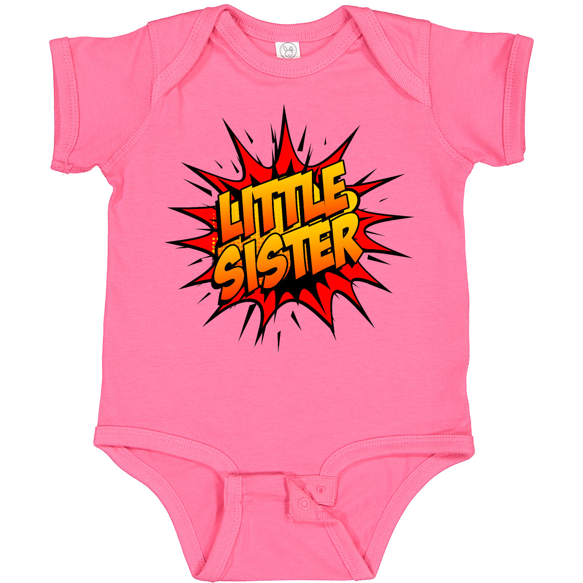 Inktastic Little Sister Super Hero Infant Creeper Superhero Comic Book One-piece