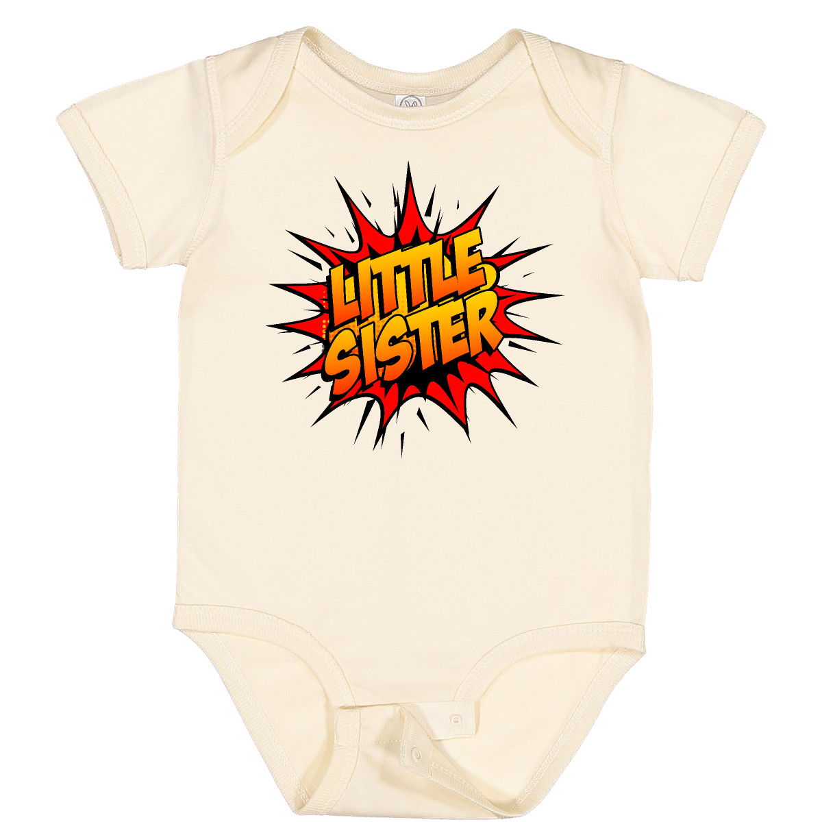 Inktastic Little Sister Super Hero Infant Creeper Superhero Comic Book One-piece