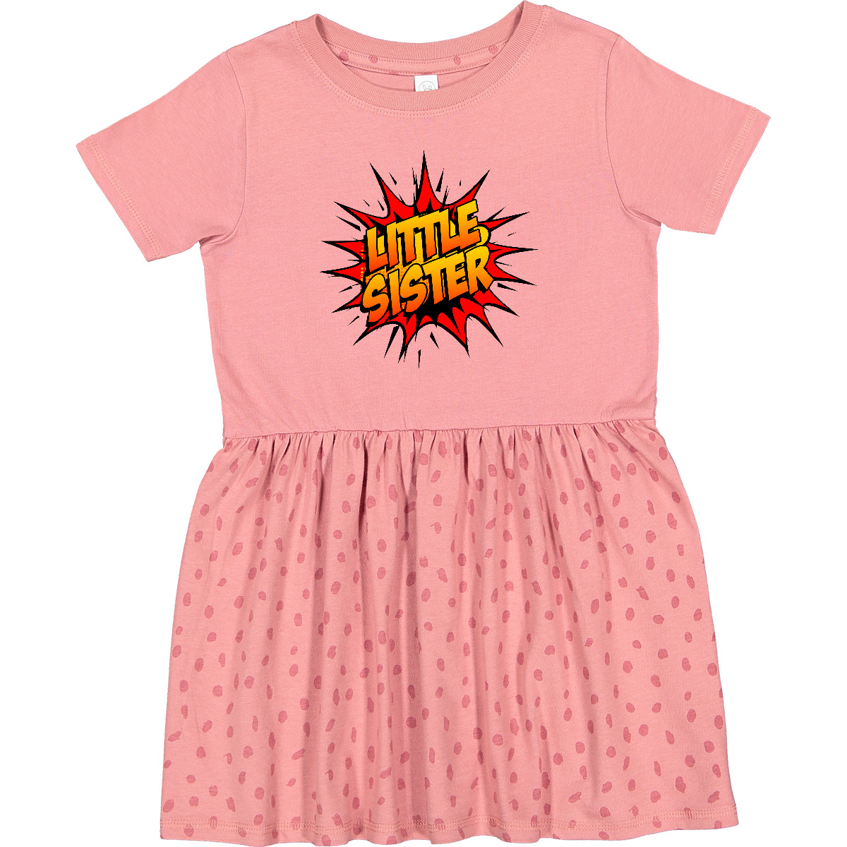 Inktastic Little Sister Super Hero Toddler Dress Superhero Comic Book Girls