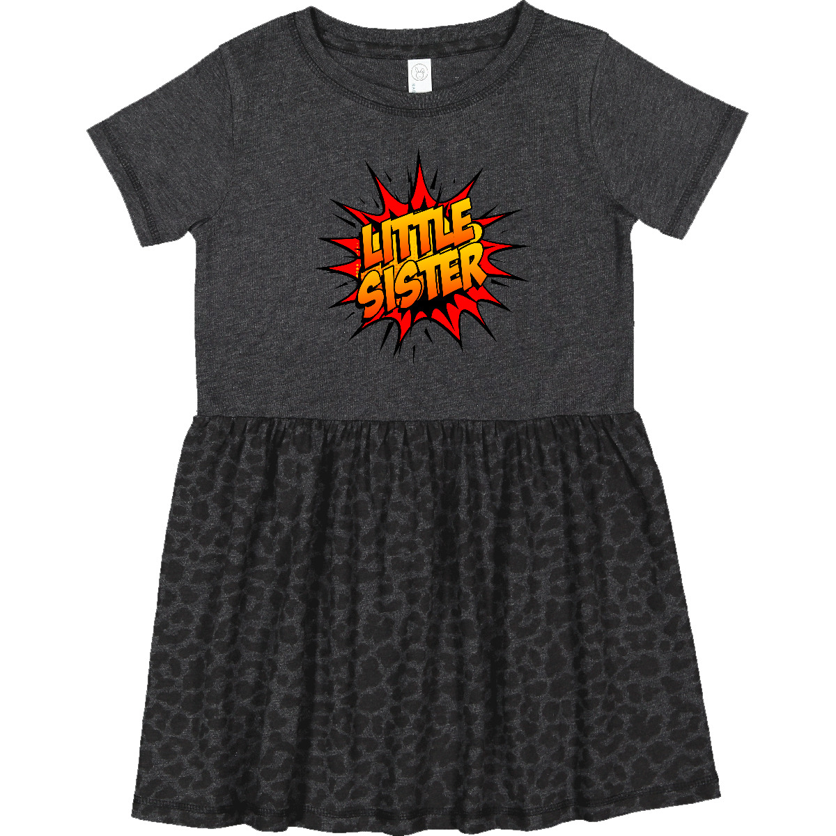 Inktastic Little Sister Super Hero Toddler Dress Superhero Comic Book Girls