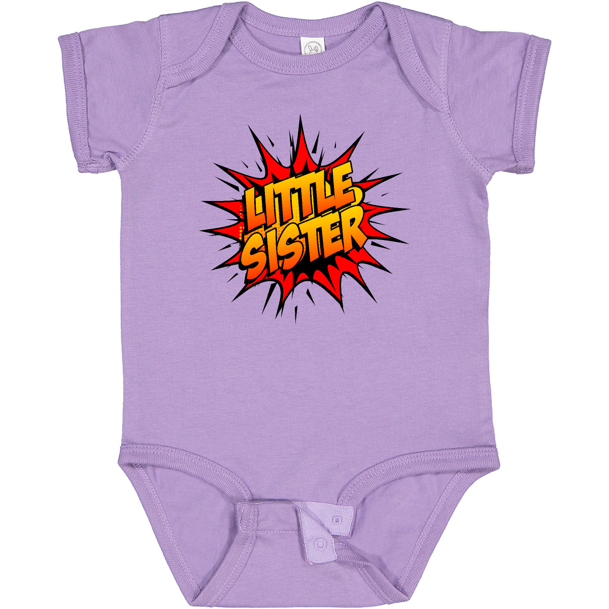 Inktastic Little Sister Super Hero Infant Creeper Superhero Comic Book One-piece