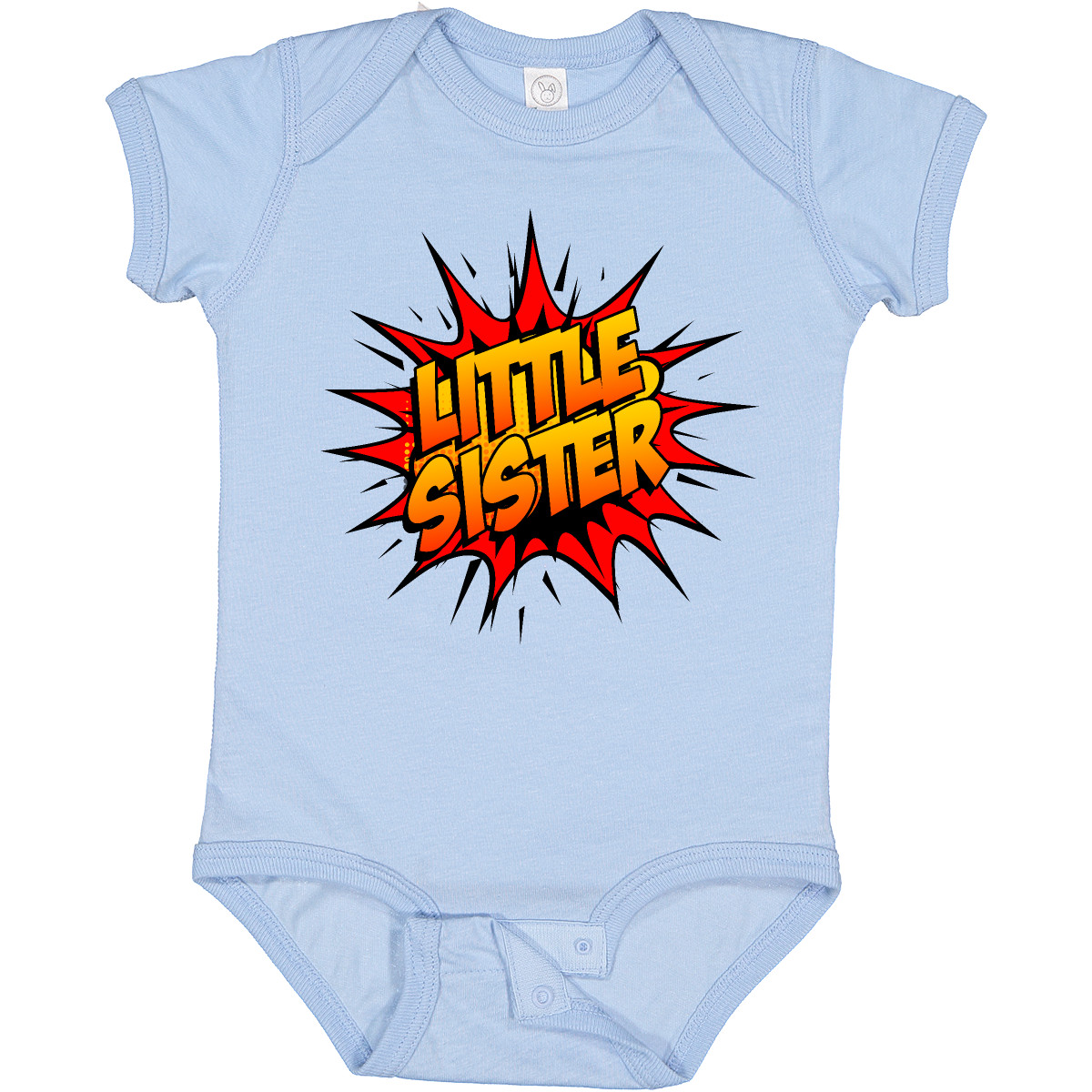 Inktastic Little Sister Super Hero Infant Creeper Superhero Comic Book One-piece