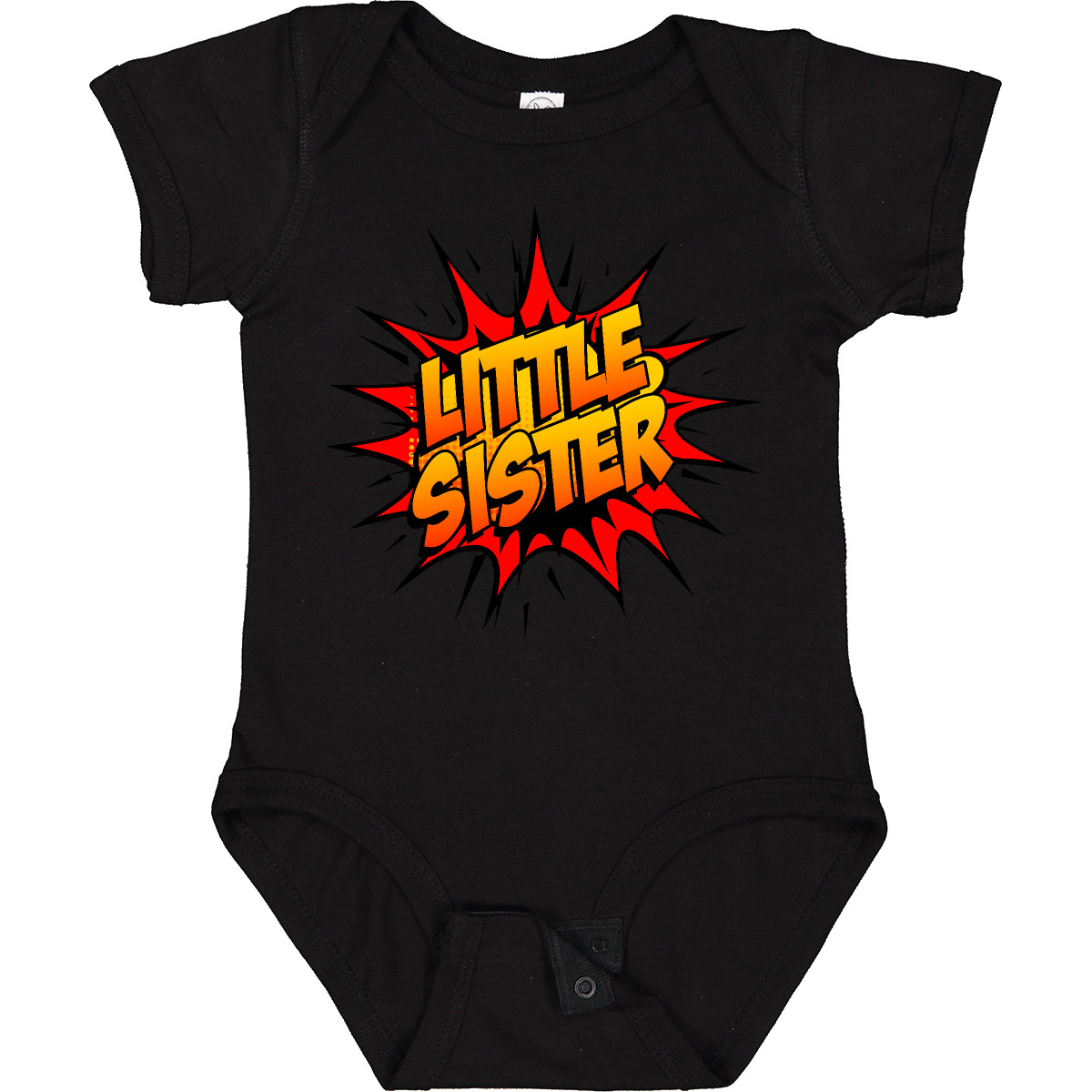 Inktastic Little Sister Super Hero Infant Creeper Superhero Comic Book One-piece