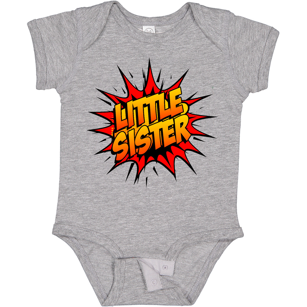 Inktastic Little Sister Super Hero Infant Creeper Superhero Comic Book One-piece