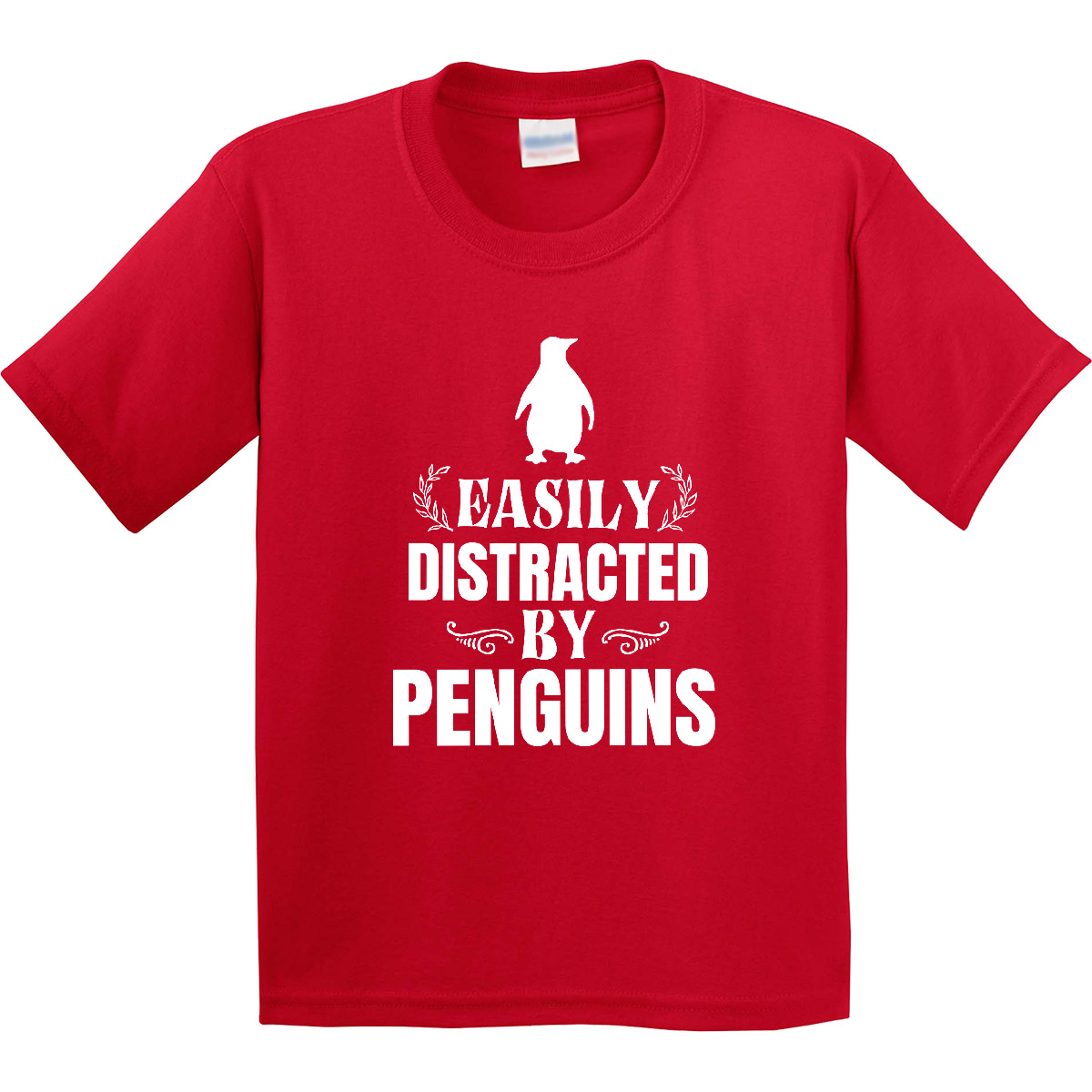 Inktastic Easily Distracted By Penguins Youth T-Shirt Animals Pet I Lover Family - Picture 6 of 9