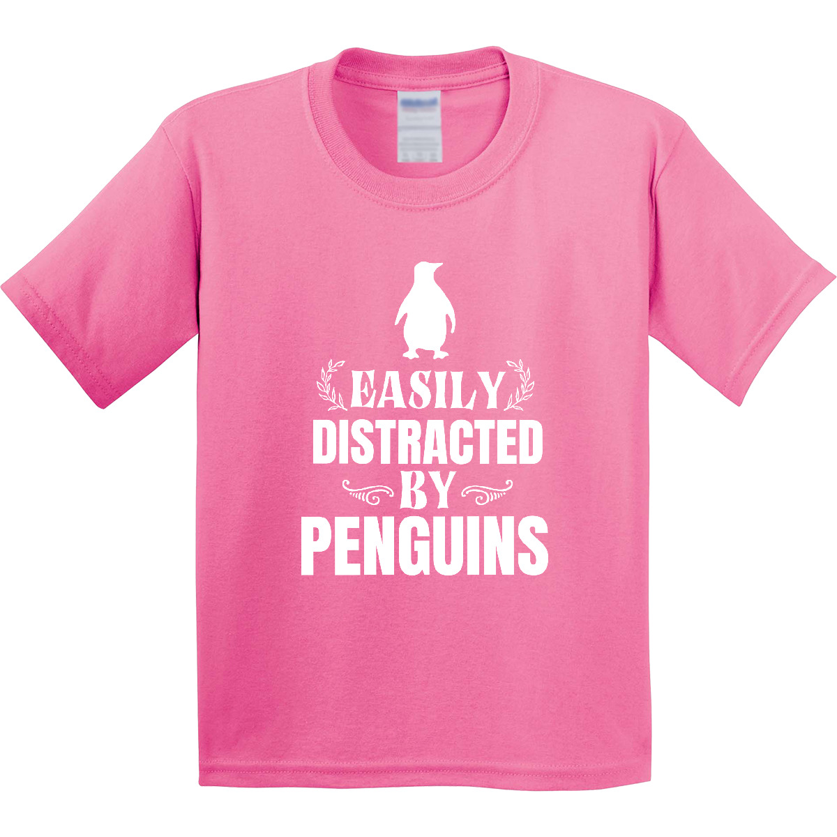 Inktastic Easily Distracted By Penguins Youth T-Shirt Animals Pet I Lover Family - Picture 2 of 9